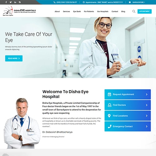 Disha Eye Hospital by Webappssol